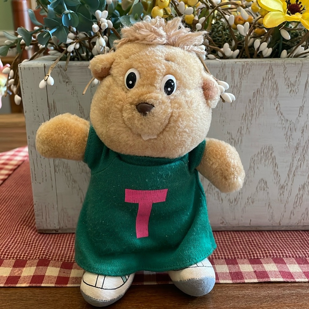 Vintage 80s Simon From Alvin & The Chipmunks Plush Toy 1987